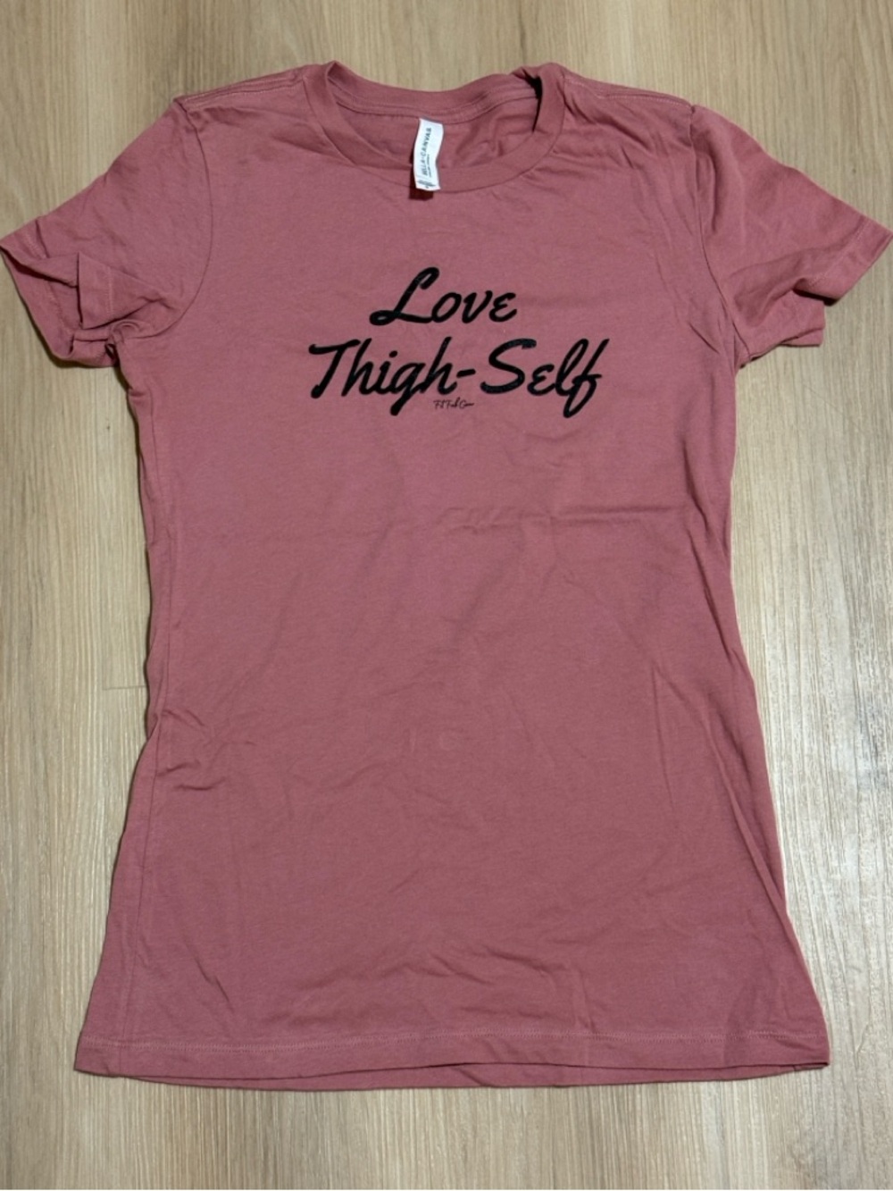 Love Thigh-Self Bella Canvas T-shirt Mauve Multi Size S M